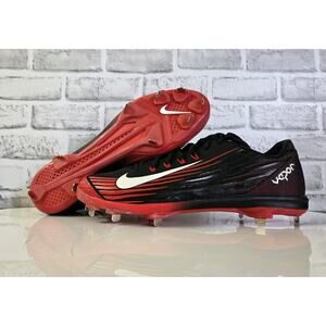 NIKE Flywire Vapor Pro Low Metal Baseball Cleats Men's 14 Black Red 683895-016